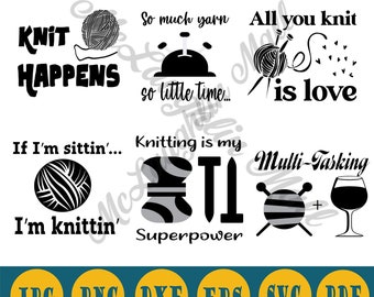Download Knitting Svg Bundle Etsy