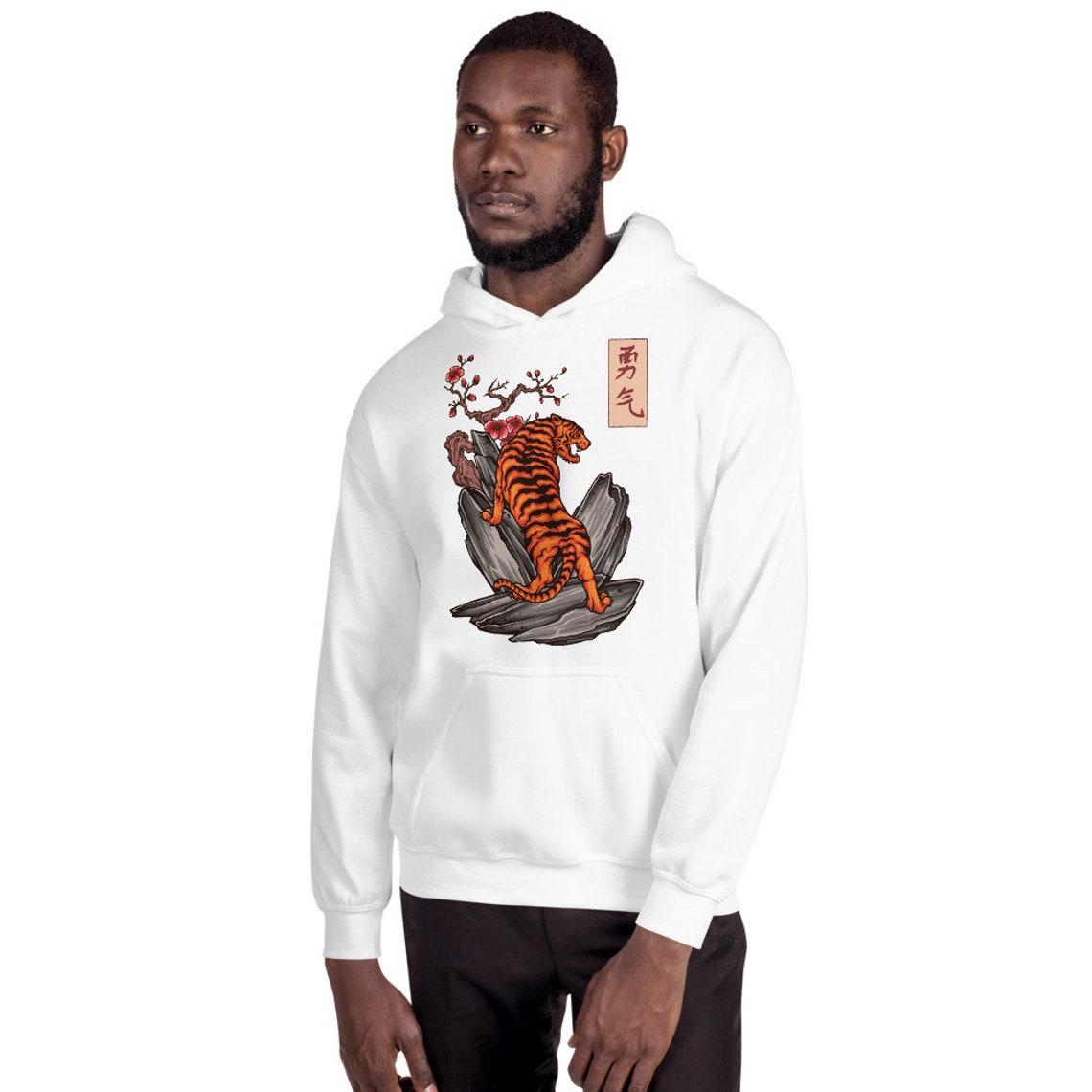 Japanese Tiger Hoodie Hooded Sweatshirt Cool Hoodies Etsy