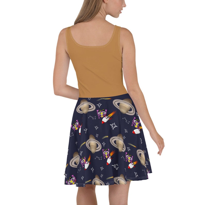 Sizes XS 3XL Outer Space Pattern Skater Dress Galactic Girl