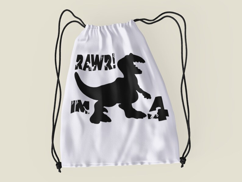 Download Rawr I'm 4 4th Birthday Dinosaur SVG Dino Birthday | Etsy