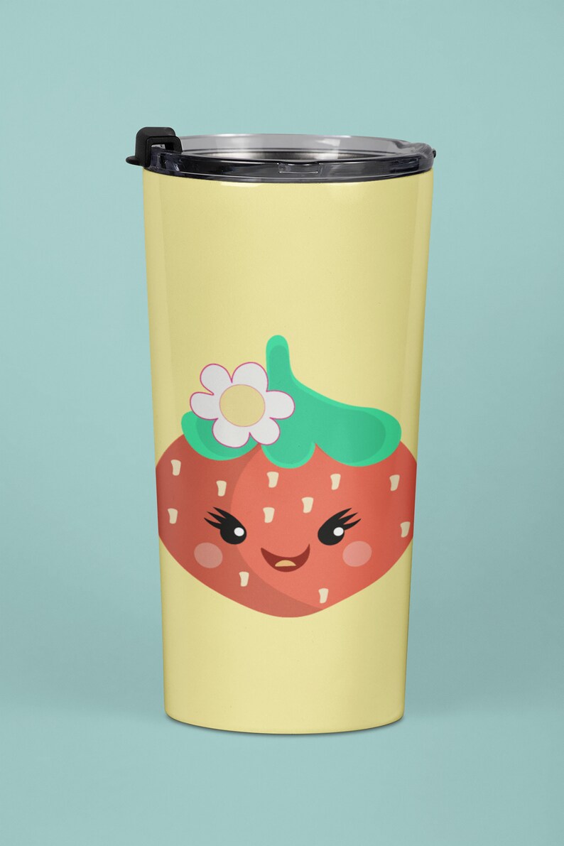 Kawaii Strawberry SVG Strawberry Clipart Kawaii Etsy