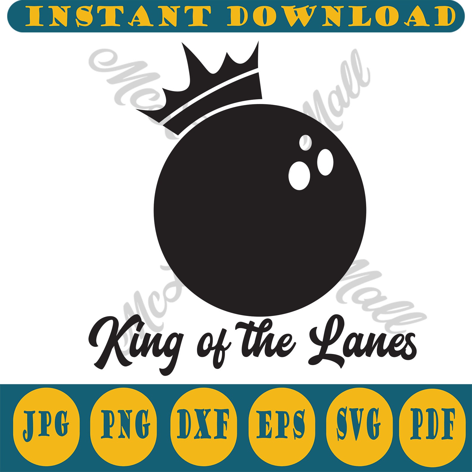 Bowling King SVG Bowler SVG Bowling Clipart Bowling Svg - Etsy