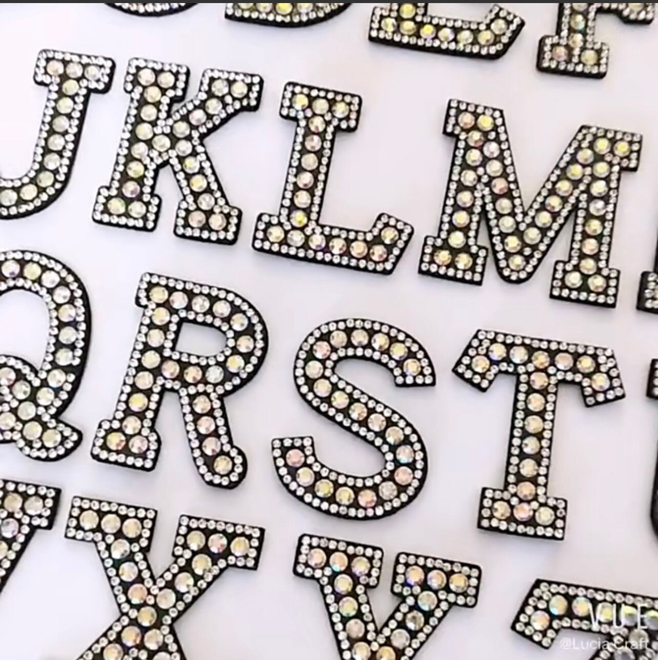 Rhinestone letters Alphabet Rhinestone A to Z iron on sew Etsy