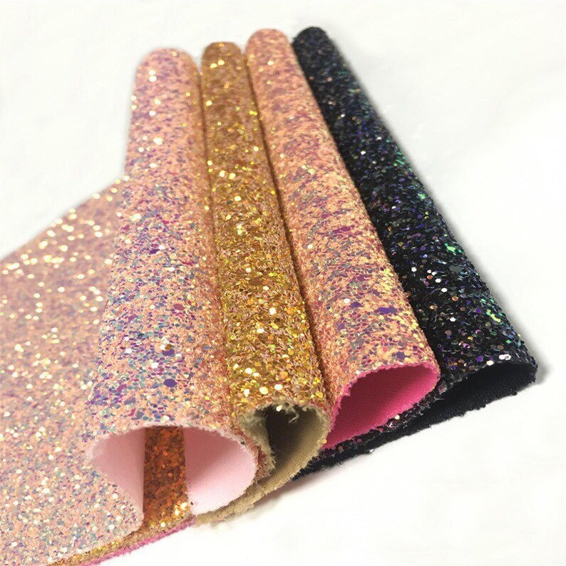 Holographic Chunky Glitter vinyl Faux Sheet A4 Size 0.8mm Etsy