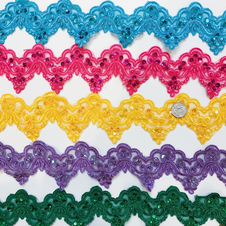 17 Different shades of colored Lace Trim color lace color Etsy