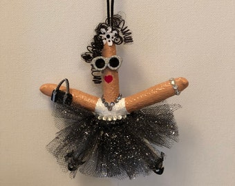Starfish Ballerina ornament, personalized coastal ornament, personalized beach ornaments