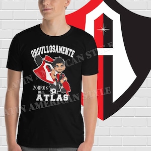Zorros del Atlas  Playera Orgullosamente Atlas Futbol Mexicano Camiseta Jersey Short-Sleeve Unisex T-Shirt