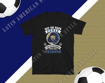 Pumas de la UNAM Futbol Mexicano Soccer Fan Papa Pumas Short-Sleeve Unisex T-Shirt