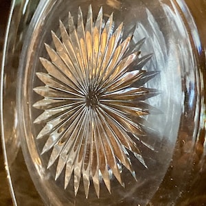 Set of six Heisey Glass Revere Star salad or dessert plates