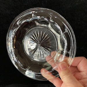 Two Heisey crystal bread plates