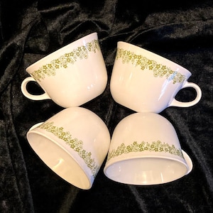 Set of four Corelle Livingware Spring Blossom/Crazy Daisy cups