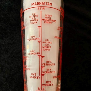 Tall glass drink recipe cocktail shaker, missing top