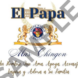 El Papa, Modelo, Beer, Cerveza, PNG File, Transparent Background, great for sublimation or DTF