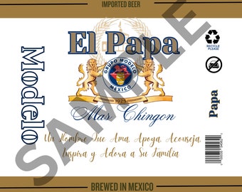20oz Skinny Tumbler El Papa Mas Chingon, Sublimation Tumbler Wrap PNG File