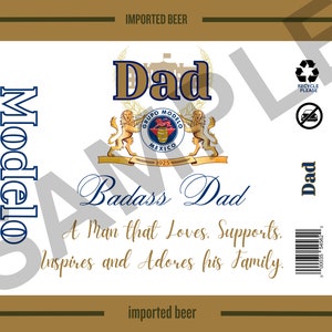DAD Modelo, Digital File, Beer, Sublimation, tumbler wrap