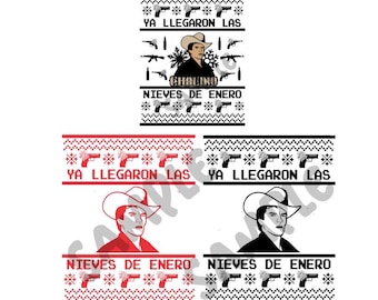 Nieves de Enero Ugly Sweater PNG Digital File Transparent Background Combo