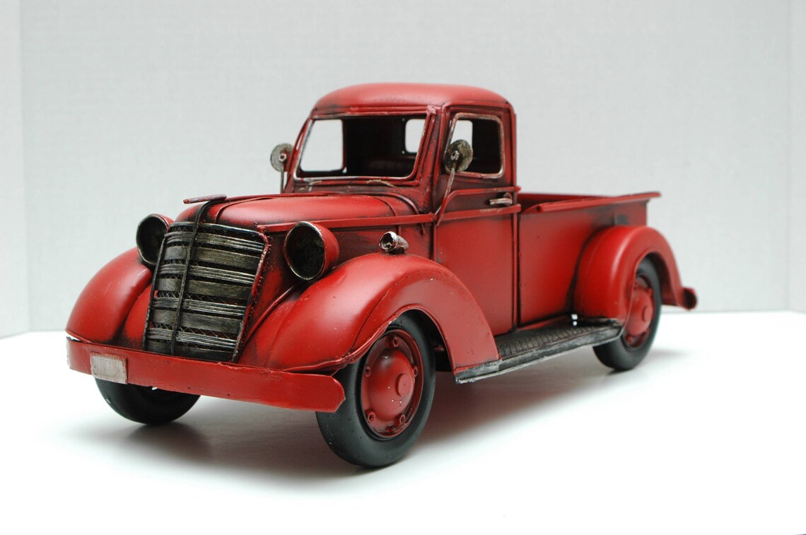 Antiques Red Metal Truck Antique Red Truck Vintage Chevy Etsy