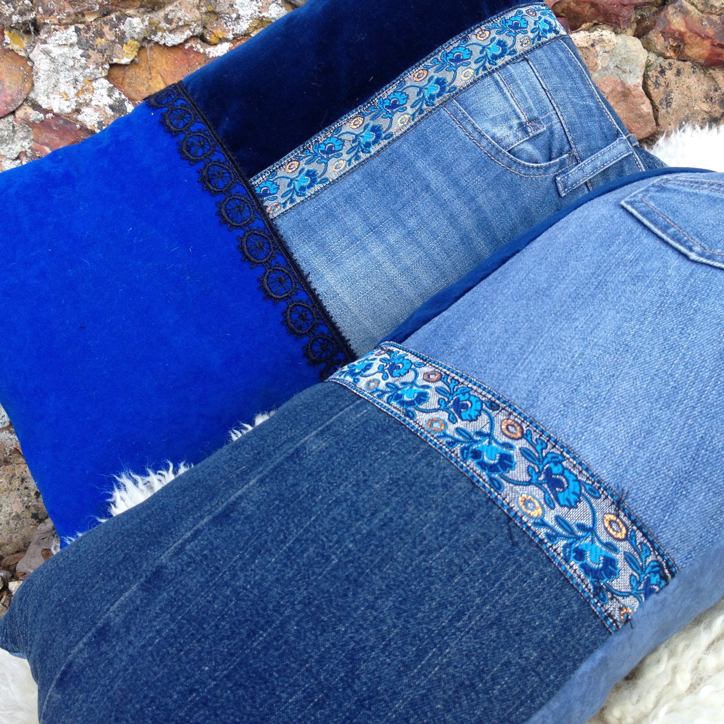 Grande Housse Coussin Bohème de Bleus