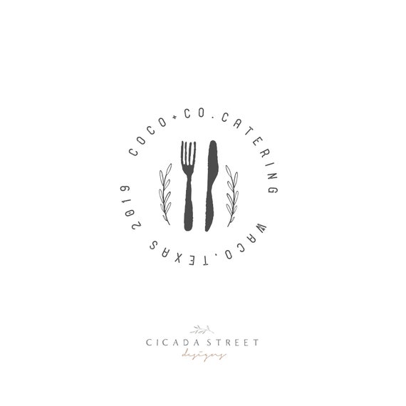Premade Logo Chef Logo Food Logo Logo Design Branding Kit Etsy
