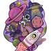 Space Exploration Coloring Page Digital Download, Galaxy Coloring Page