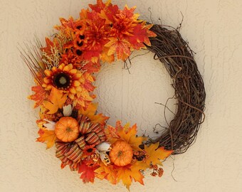 24" Grape Vine Fall Wreath