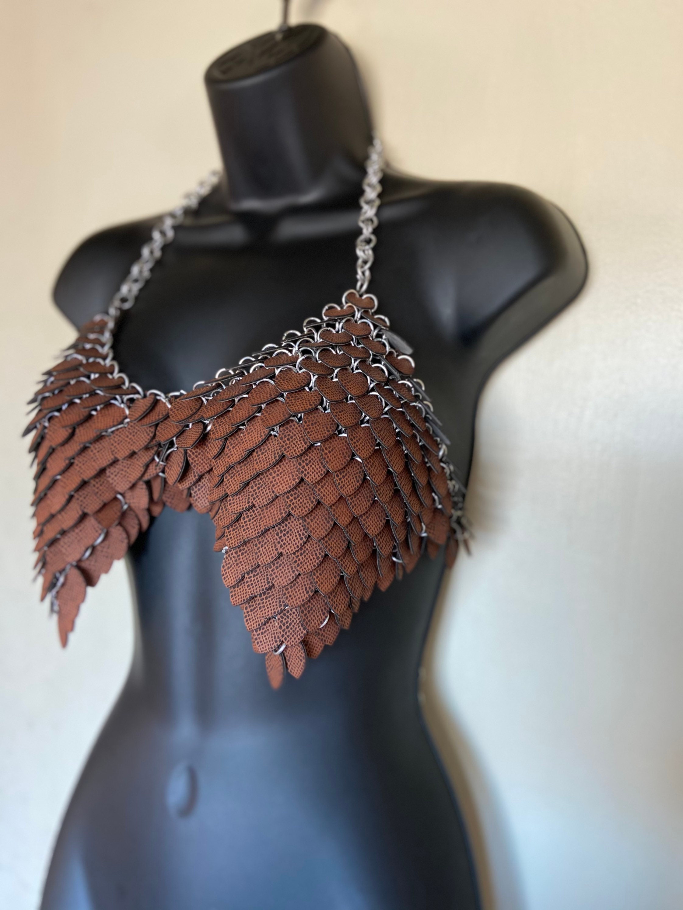 Leather dragon scale Large maille Etsy