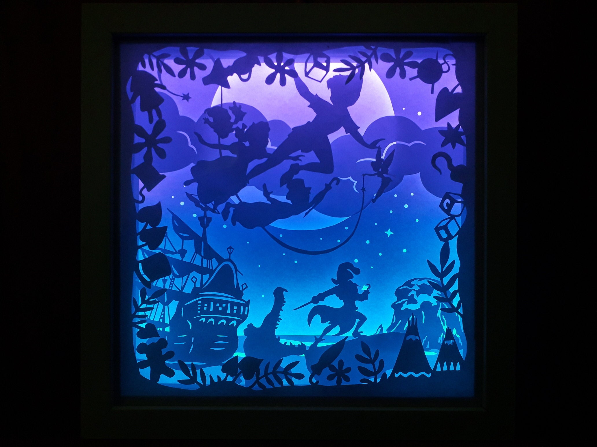 Peterpan-4[9x9 Inch] - Paper Cutting Light Box Template Files - Etsy