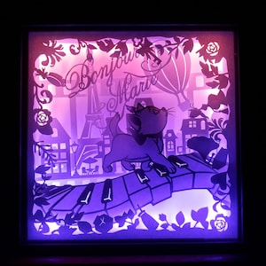 Marie [9x9 inch] - Paper Cutting Light Box Template files