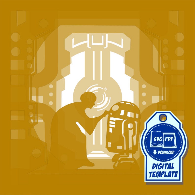 Star Wars Paper Cutting Light Box Template files 2 9x9 inch