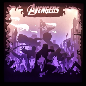 Hero 3 [24,5x9 inch] - Paper Cutting Light Box Template Dateien