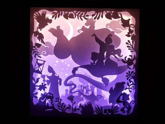 Buy Animation Aladdin 9x9 Inch Paper Cutting Light Box Online in India -  Etsy