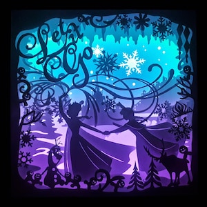 Animation 2B [9x9 inch] - Paper Cutting Light Box Template files