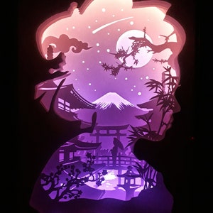 Japan Night- Paper Cutting Light Box Szablony plików