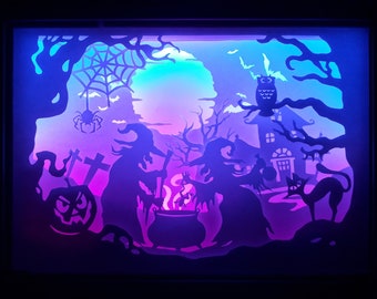 Halloween Day -2 Paper Cutting Light Box Template Dateien