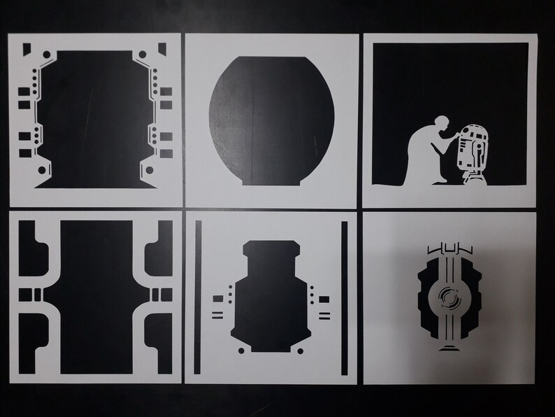 Star Wars Paper Cutting Light Box Template files 2 9x9 inch