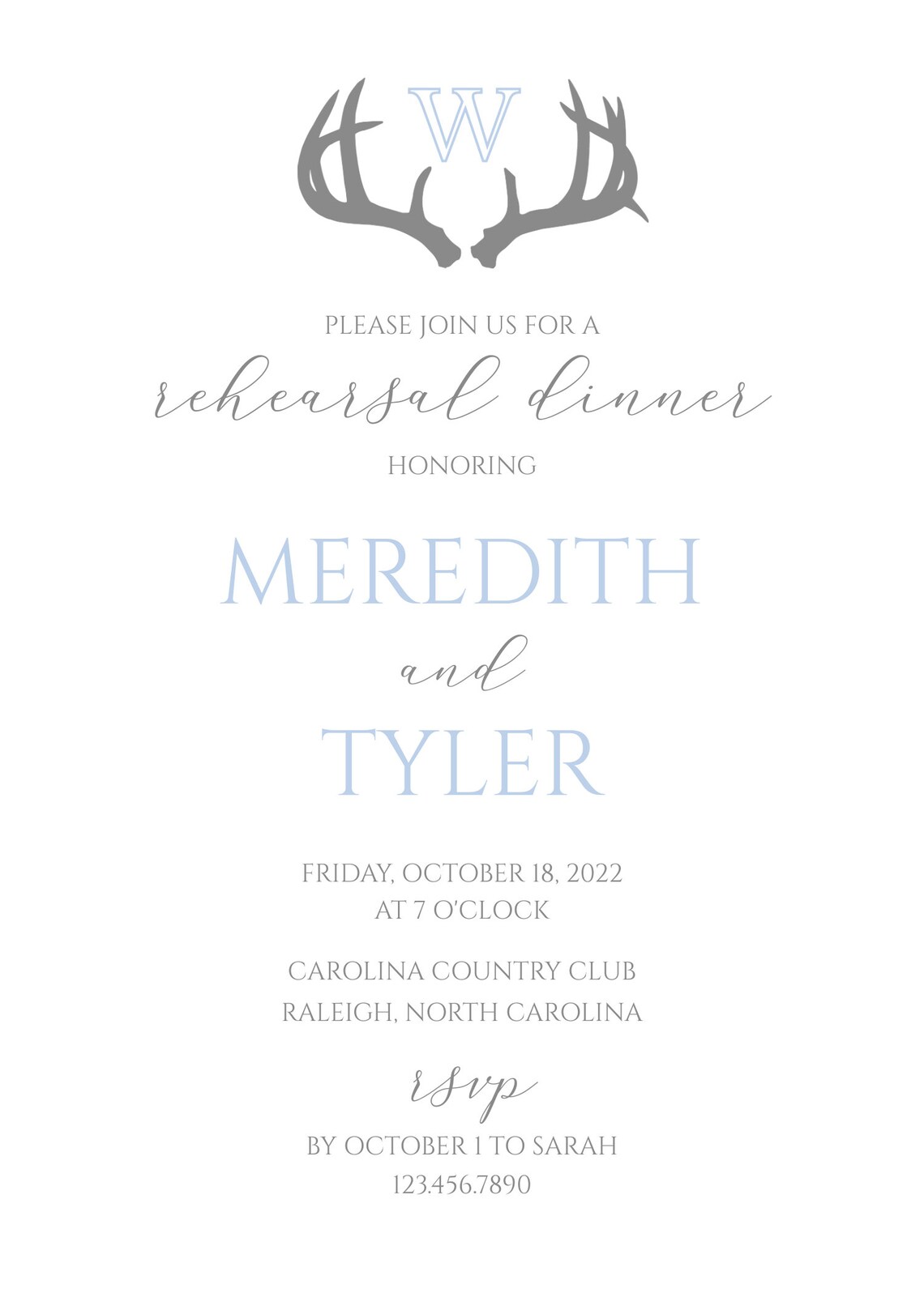 Simple Rustic Rehearsal Dinner or Wedding Invitation, EDITABLE Template ...