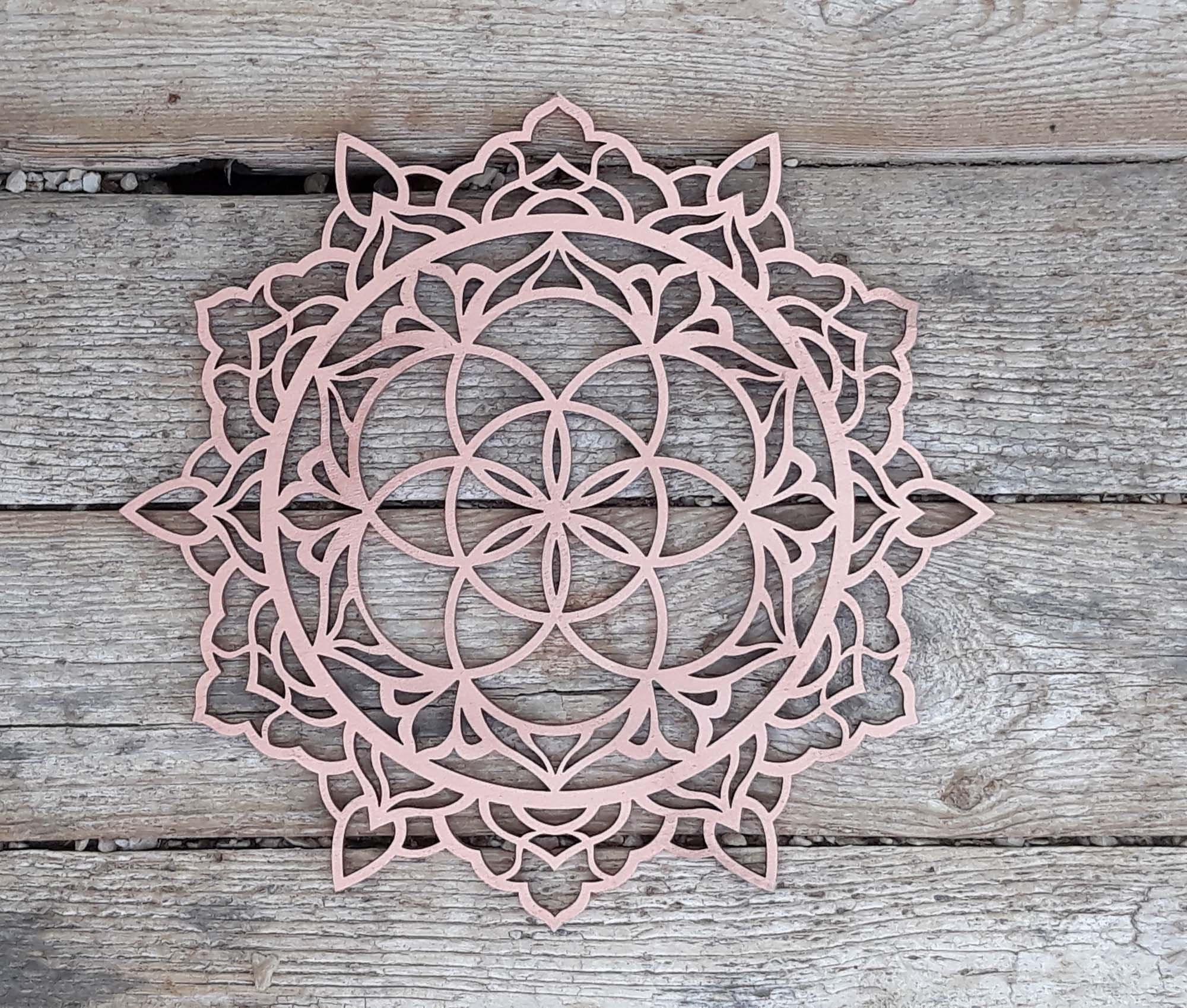 Sacred Geometry Wall Art Wood Mandala Décor Boho Home Decor Etsy