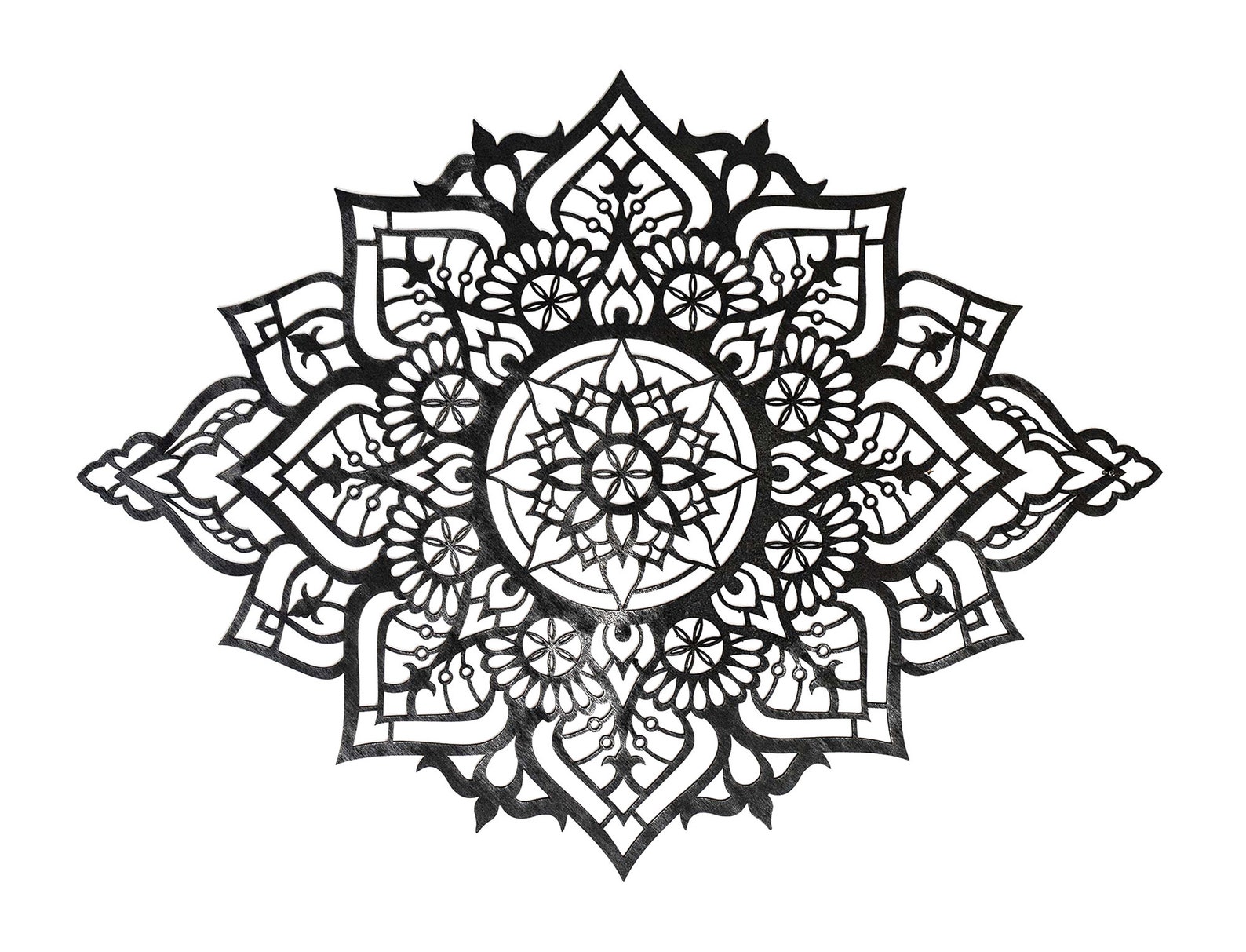 Wooden Mandala Wall Décor Set / Horizontal Wall Art / Colorful Etsy