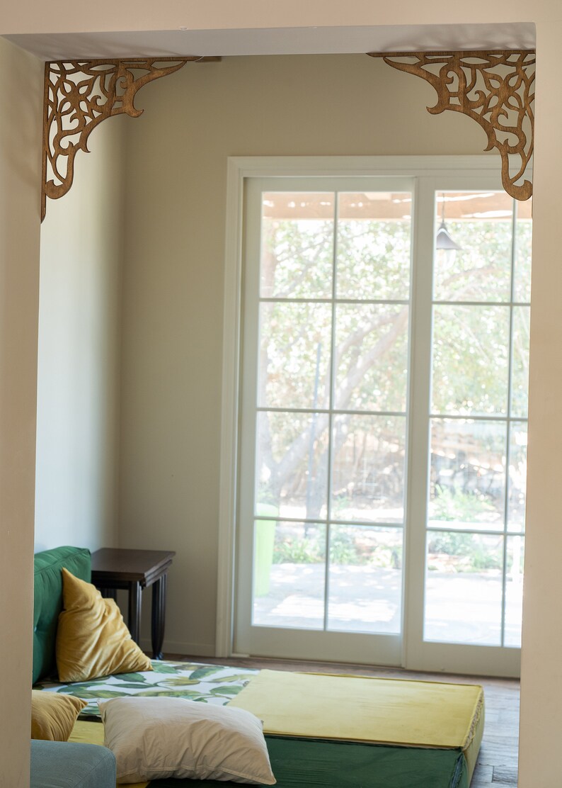 Decorative Wooden Corners Door Decor Window Decor Cupboard Etsy