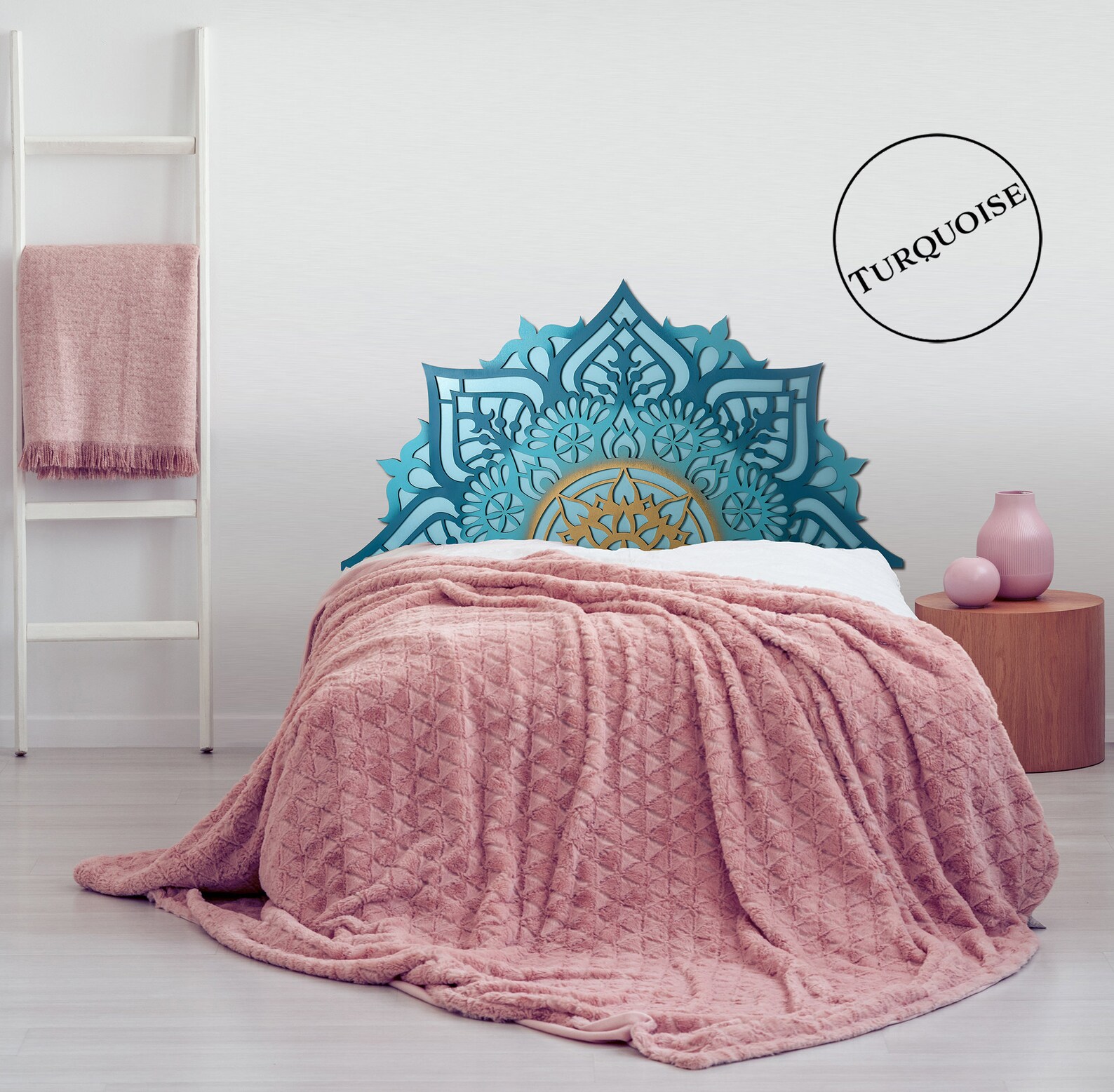 Wooden Mandala Headboard / Boho Bed Room Wall Décor / Etsy