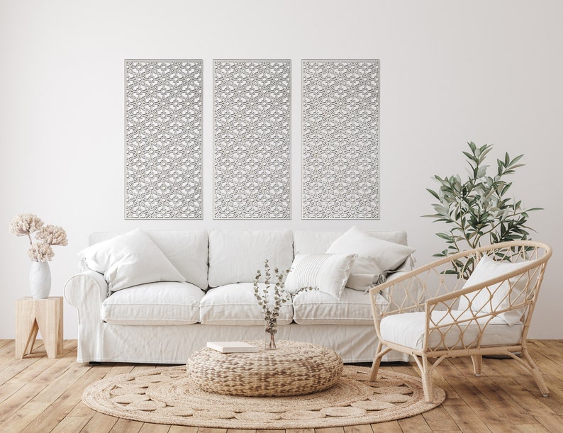 Boho Living Room Wall Hanging Set Moroccan Traditional Art Etsy UK