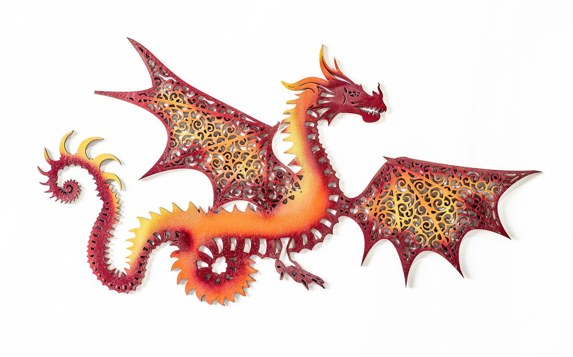 Dragon Wall Art Wooden Personalized Dragon Room Decor Etsy