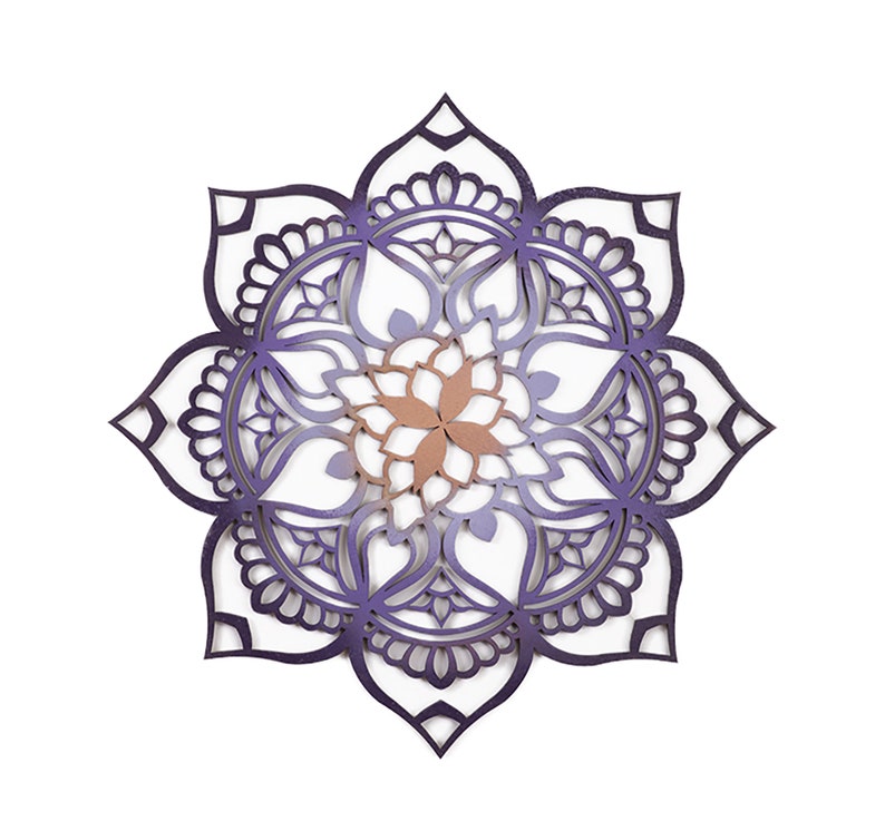 Mandala Wall Decor Set of 5 Living Room Decor Wood Décor Etsy