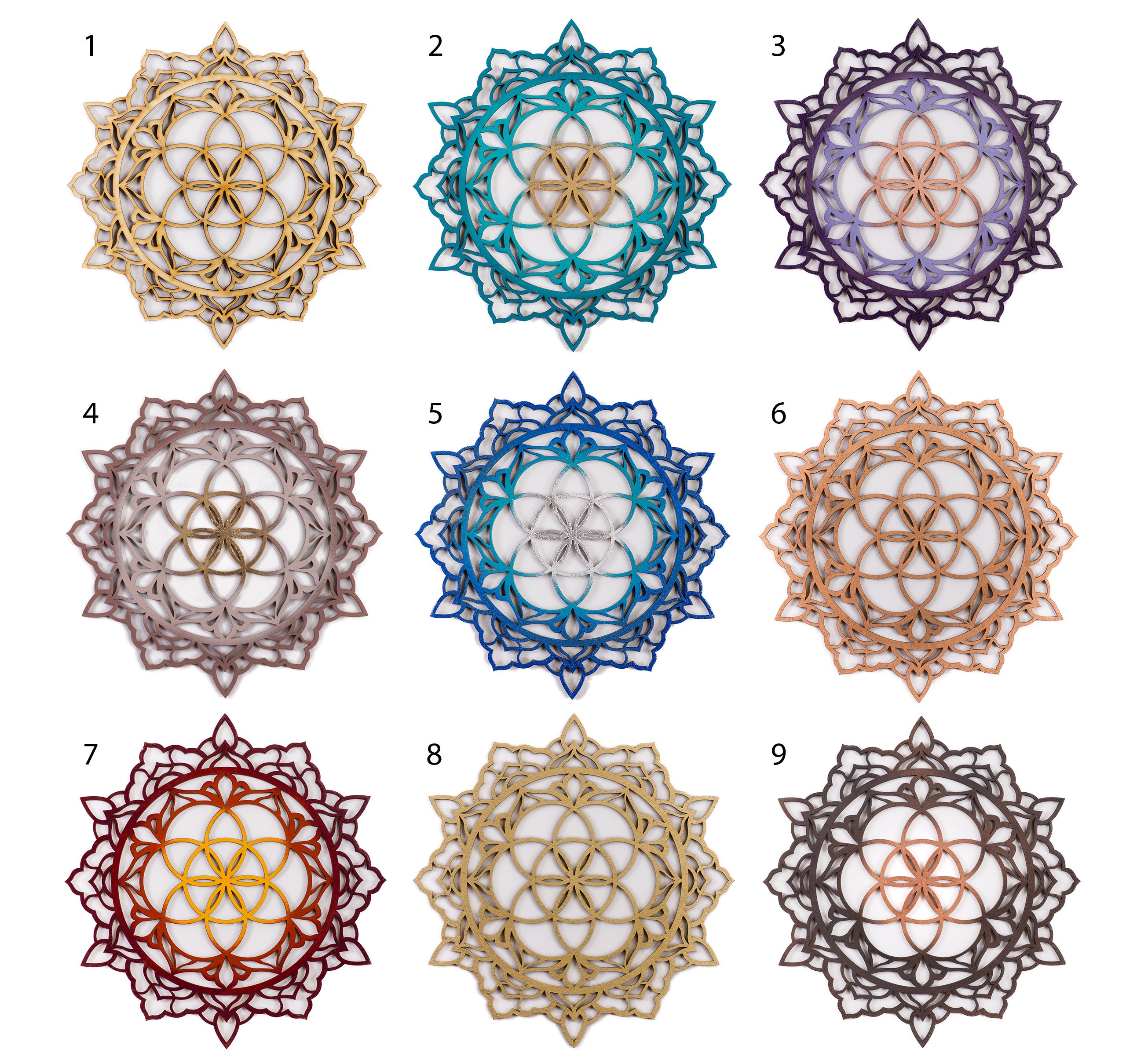 Mandala Art Wood Wall Art Mandala Decor Bohemian Wall Etsy