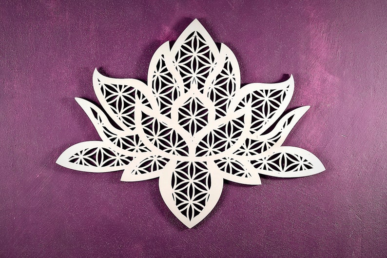 Lotus Wall Decor Lotus Flower Wall Art Wood Wall Art Etsy
