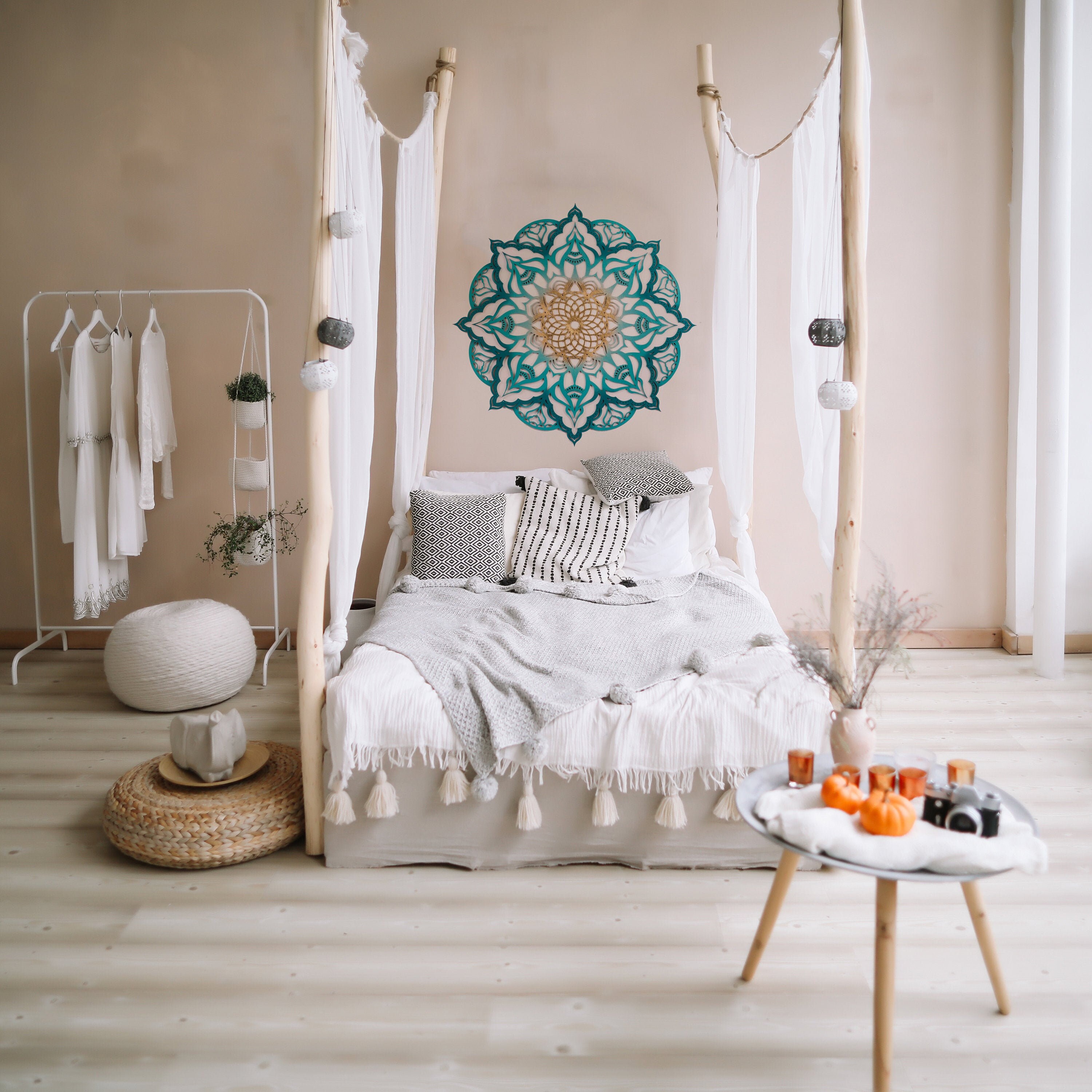 Wall Decor Mandala Bedroom Wall Art Home Décor Wood Décor Etsy