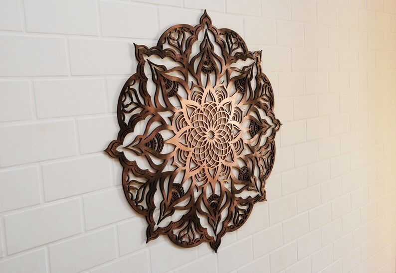 Wall Hanging Wood Art Decor Mandala Wood Decor Boho Home Etsy