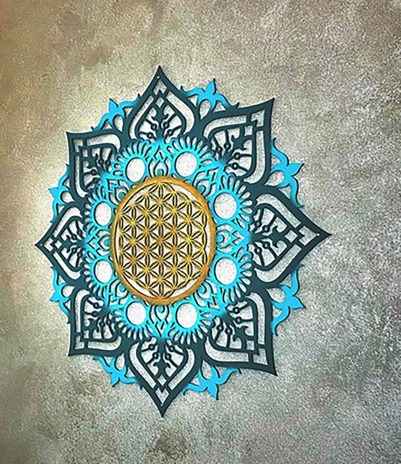 Sacred Geometry Mandala Wall Art Large Wooden Wall Hanging - Etsy