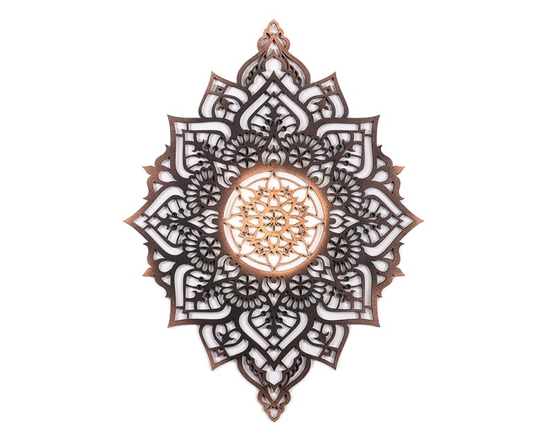 Mandala Wall Hanging Wood Art Décor Boho Home Décor Etsy
