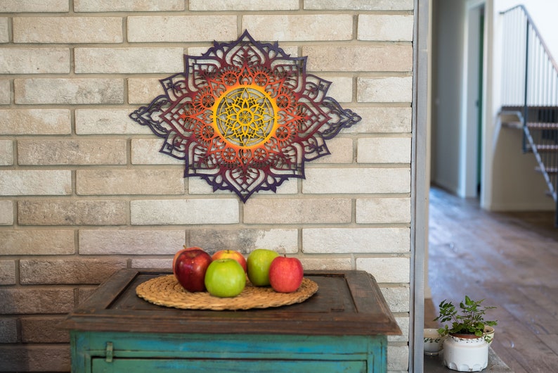 Mandala Wall Hanging Living Room Wall Art Yoga Gifts Etsy